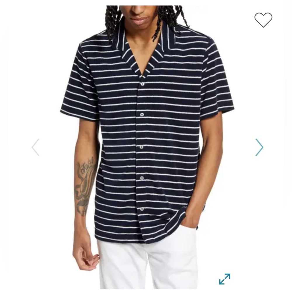 Scotch & Soda - Short Sleeve Terry Striped Shirt